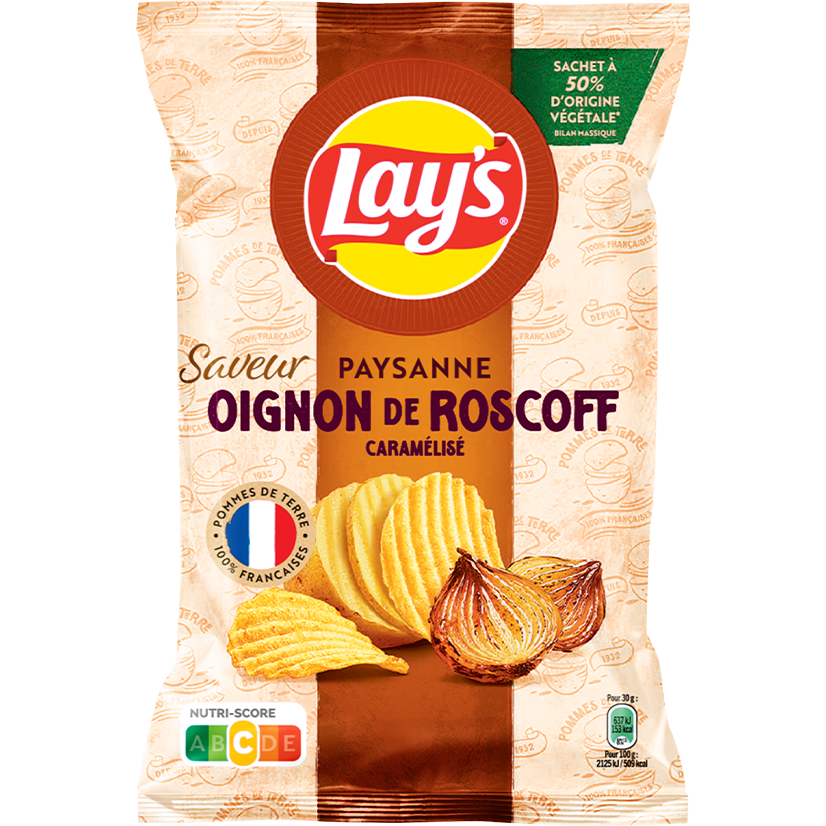 Lay's Recette Paysanne saveur Oignon de Roscoff caramélisé